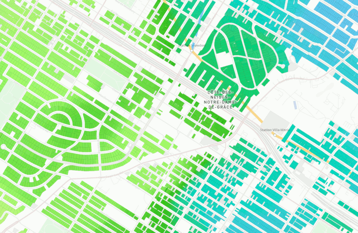 map of downtown Montréal